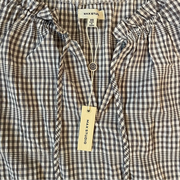 Max Studio Gingham Plaid Tiered Sleeveless Dress - Picture 4 of 10